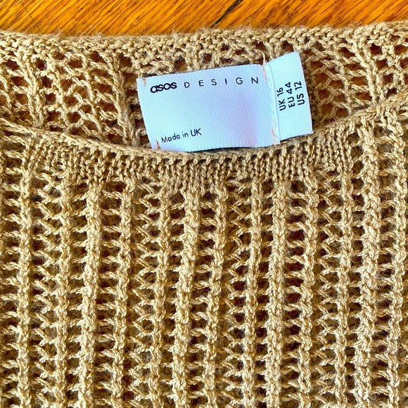 Tan ASOS Open Knit Sweater - Picture 2 of 2
